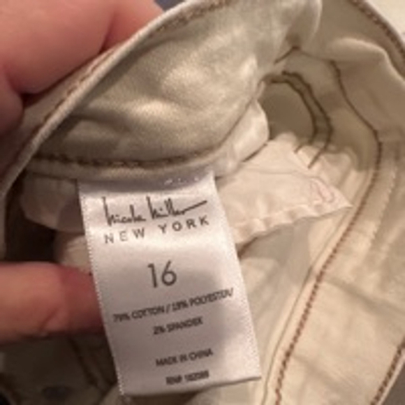 Women's nicole miller Ivory High Rise Ankle Skinny SoHo Jeans Size 16 - Picture 6 of 6